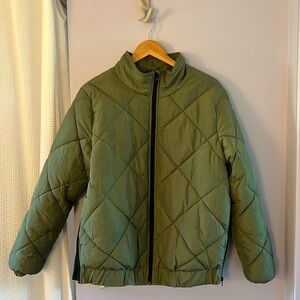 Ingrid & Isabel Olive Bomber Jacket